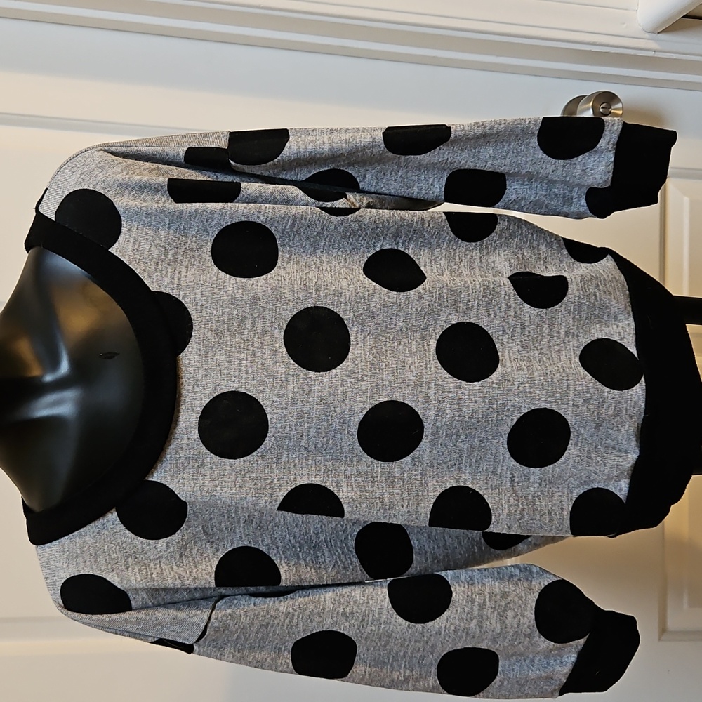 ALMOST FAMOUS Polka Dot & Lace Women's Sweater - L